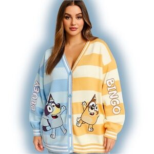 Disney Bluey and Bingo Contrast Strips Cardigan
